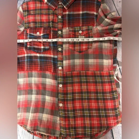 Ralph Lauren Denim & Supply Patchwork Plaid Vintage Preppy Button Front Shirt M - Picture 4 of 9